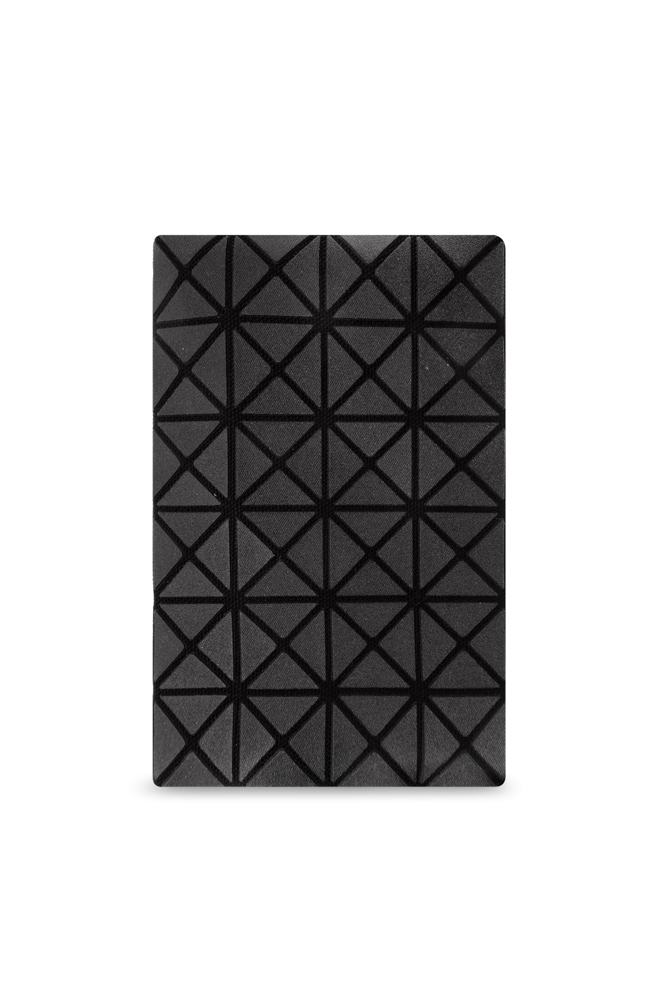 Black 'Oyster' card case with geometrical pattern Bao Bao Issey